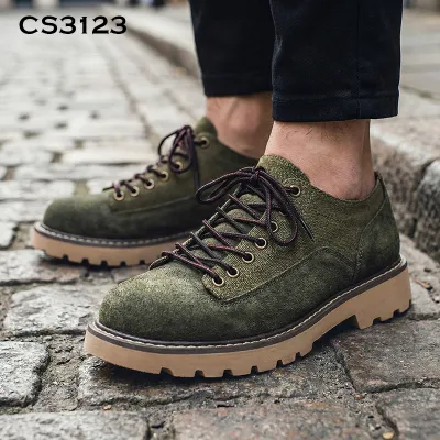 Genuine Leather Thick Soled Casual Shoes